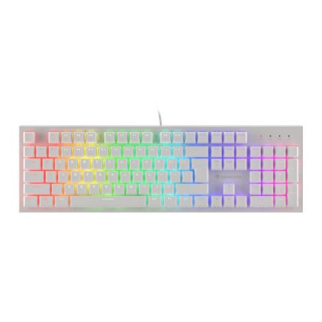 Genesis | THOR 303 | Gaming keyboard | RGB LED light | US | White | Wired | 1.8 m | Brown Switch - 2